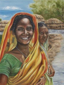 Mona and Lisa P Painting entitled Mona and Lisa