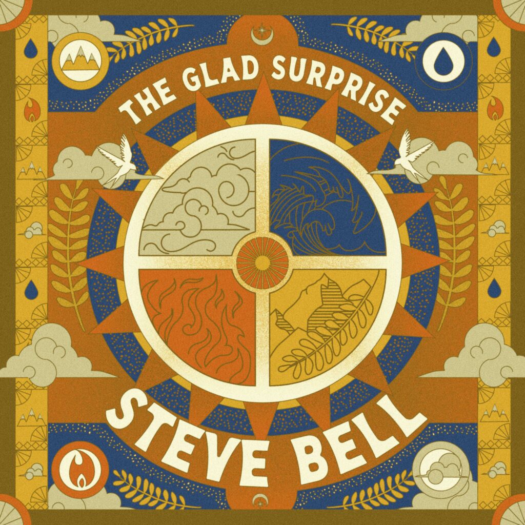 The cover of Steve Bell's 2024 Album "The Glad Surprise"